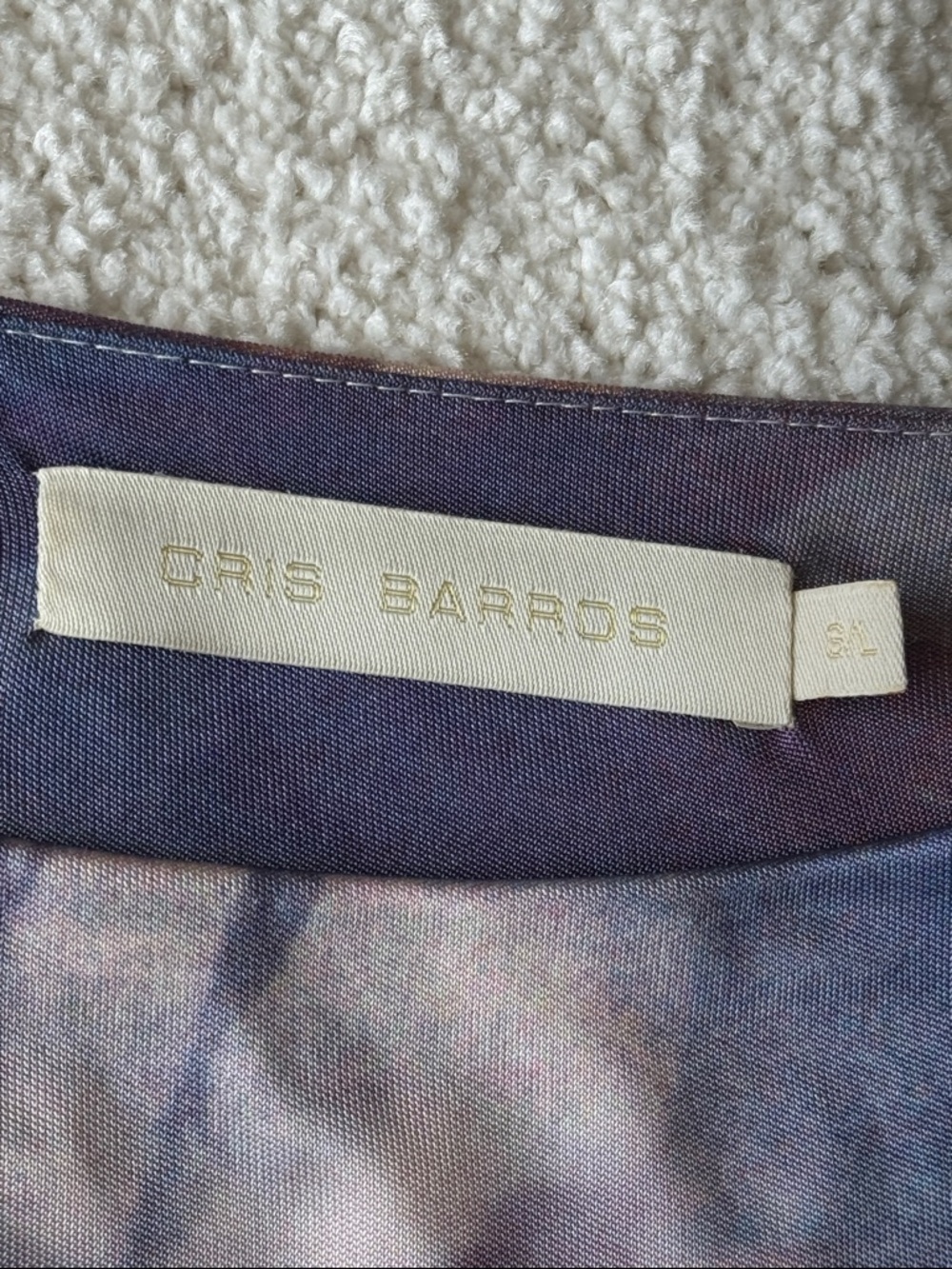 Cris Barros Multi-Color Ruched Short Sleeve Dress - Picture 4 of 7